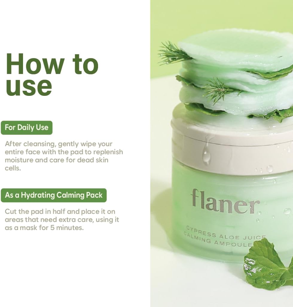 Cypress Aloe Calming Toner Pads 70 Sheets - Beautiha