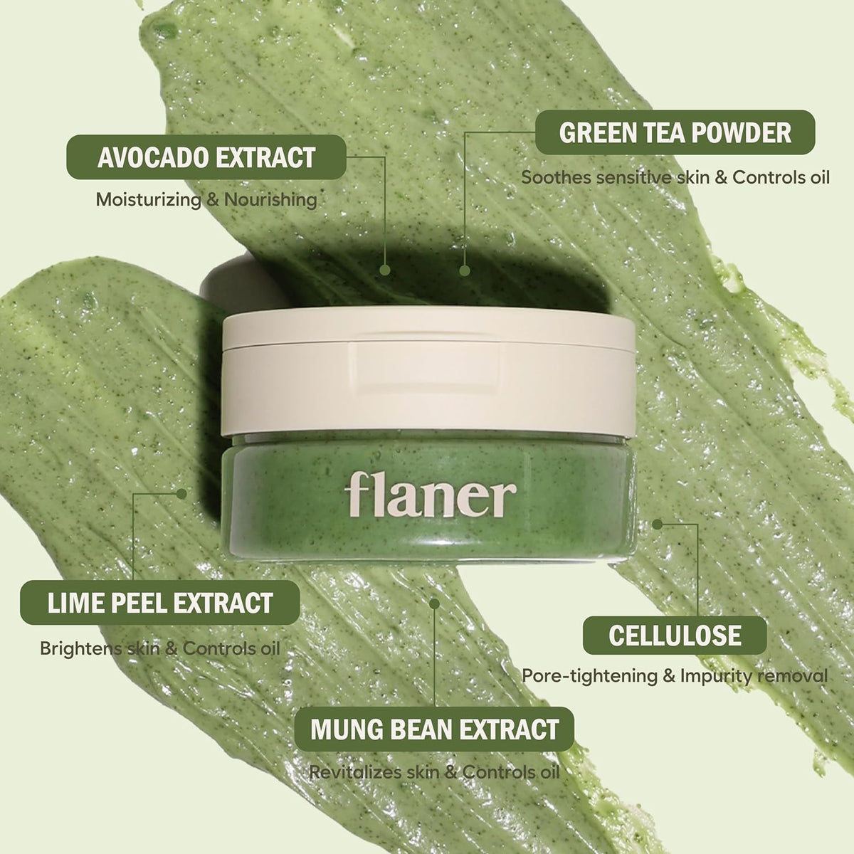 [ Flaner ] Avocado Pack Pore Cleanser 120g - Beautiha