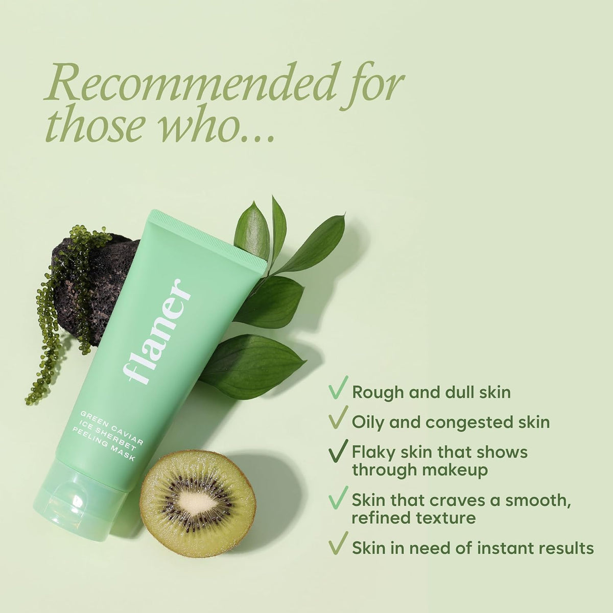 [ Flaner ] Green Caviar Peeling Mask 100g - Beautiha