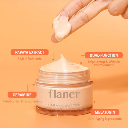 [ Flaner ] Papaya Ceramela Moisturizer Cream 1.69 fl.oz - Beautiha