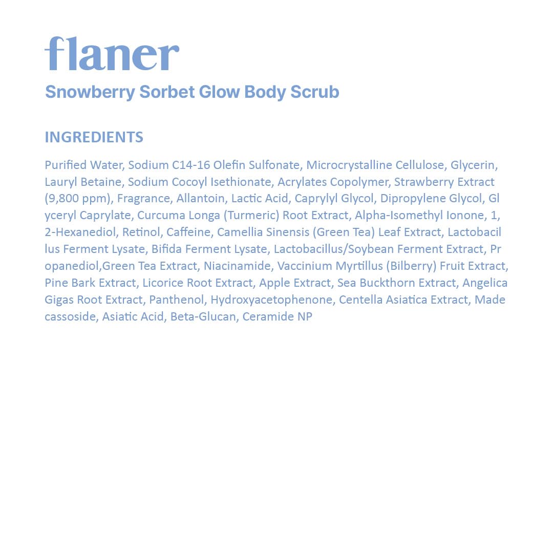 [ Flaner ] Snowberry Sorbet Body Scrub - Beautiha