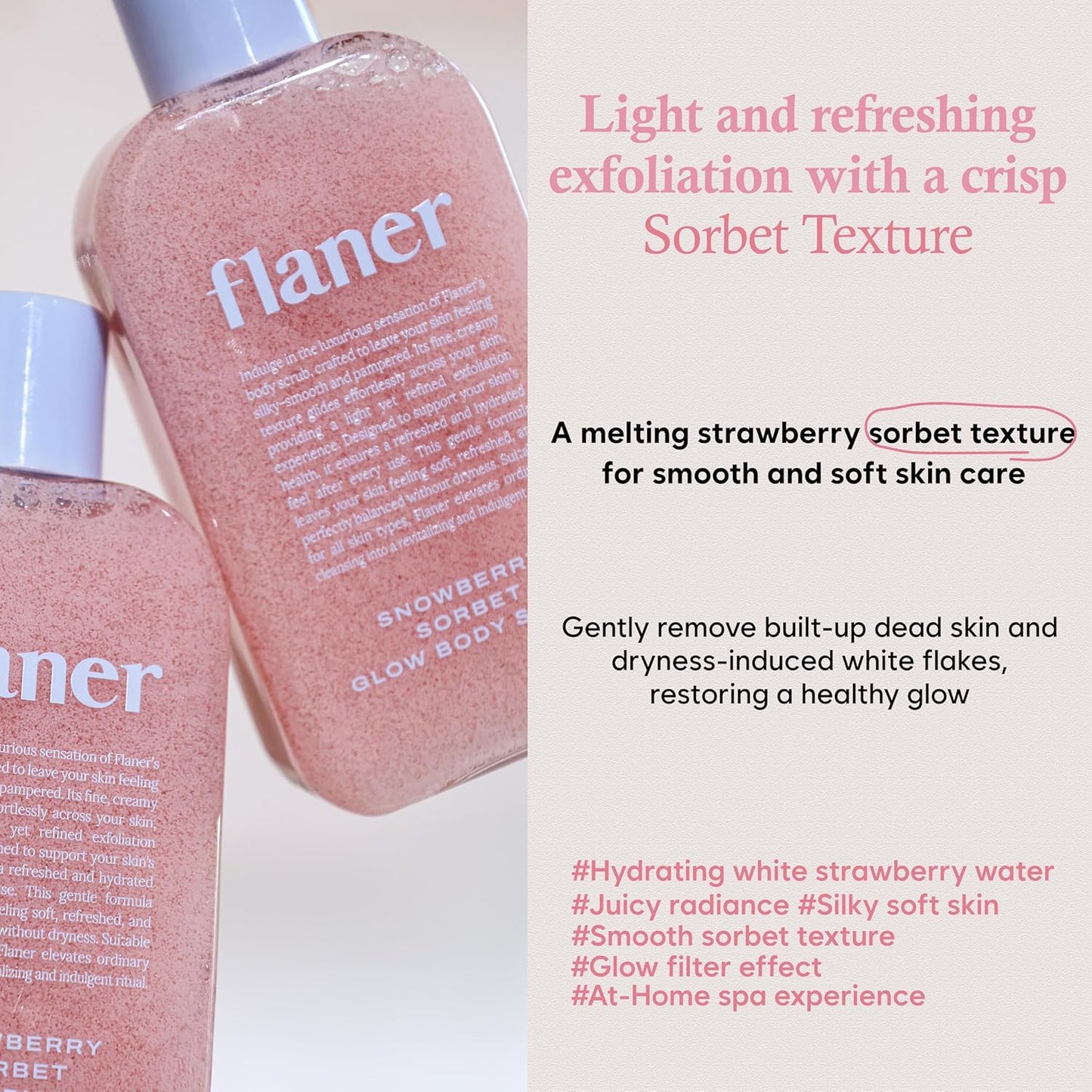 [ Flaner ] Snowberry Sorbet Body Scrub - Beautiha