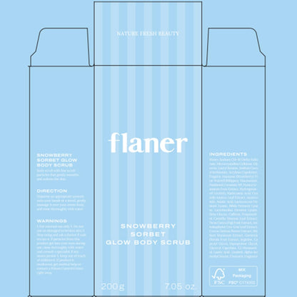 [ Flaner ] Snowberry Sorbet Body Scrub - Beautiha