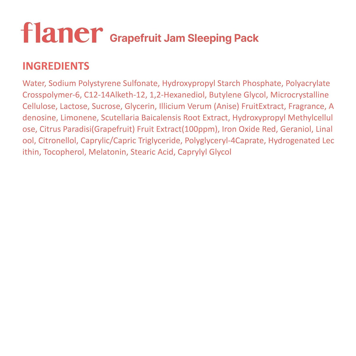 Grapefruit Sleeping Mask 100g - Beautiha